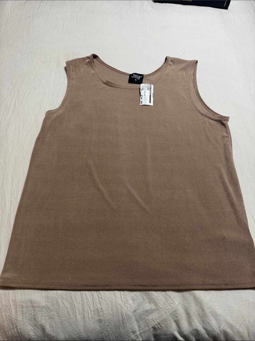 Sleeveless Tank Top in Taupe